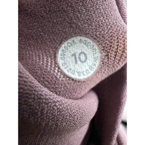 Lululemon Yoga Reveal Tight Zen Expression Vintage Mauve Sz 10 Pocket Stretch - Picture 11 of 11